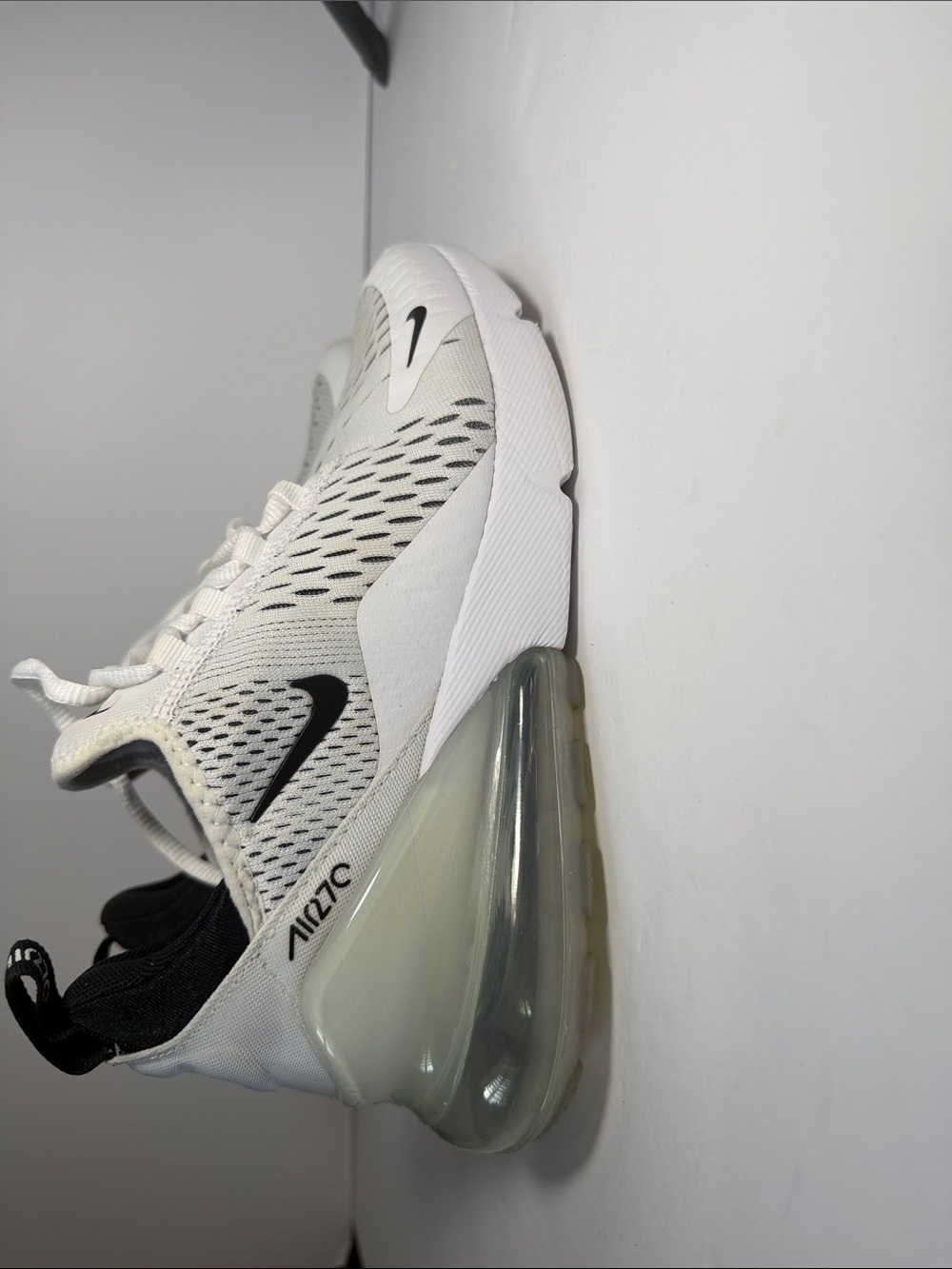 Nike Kids Air Max 270 White with Black Swoosh